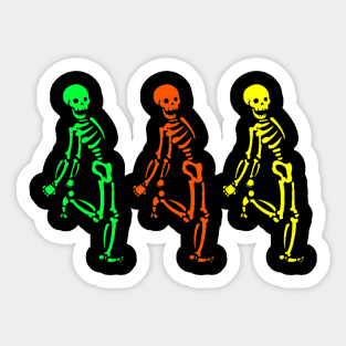 Skeleton Halloween Costumes Funny Dancing Skeleton Sticker